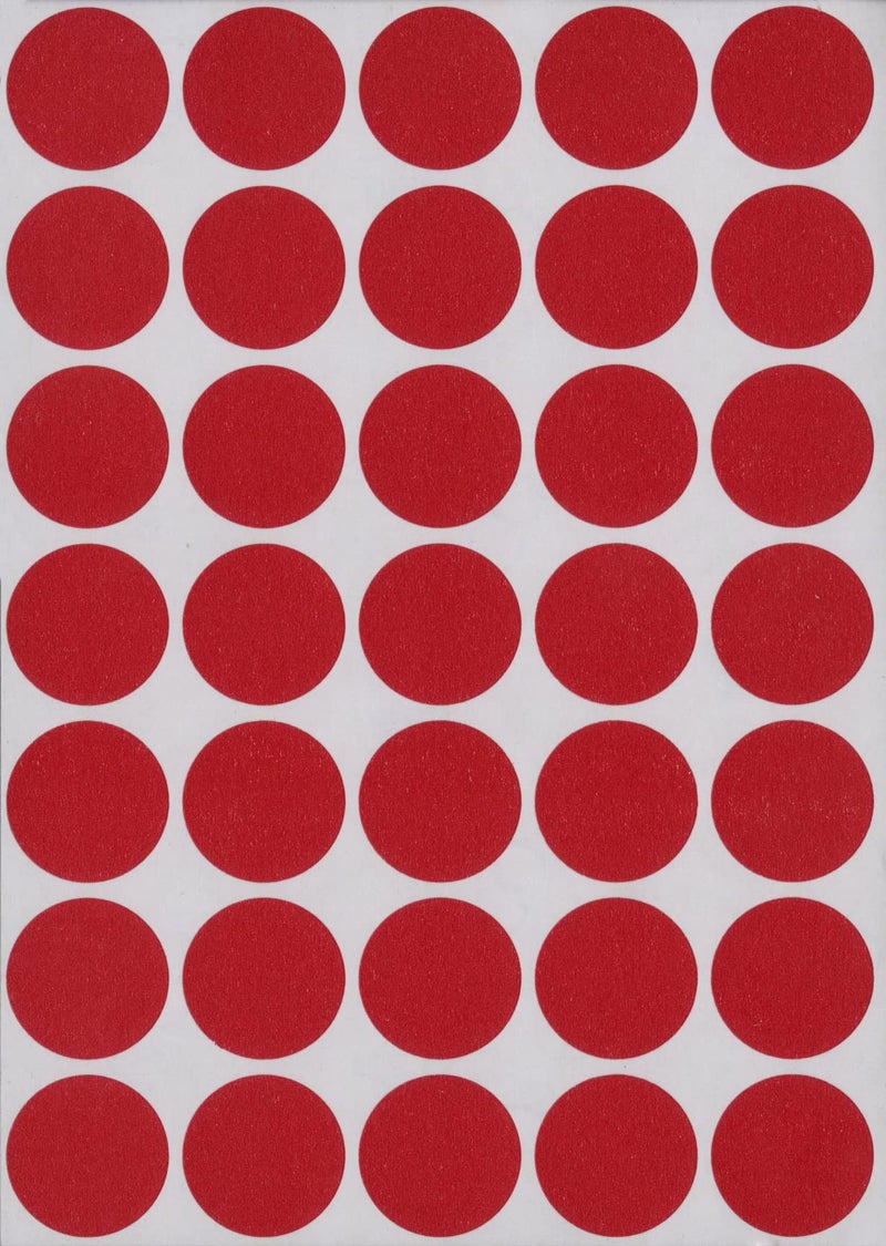 MACO Red Round Color Coding Labels, 3/4 Inches in Diameter, 1000 Per Box (MR1212-8) - Image 1